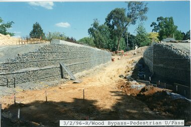 photograph, Eastlink Ringwood Bypass Construction-Ringwood Bypass-Pedestrian Underpass 3/2/96