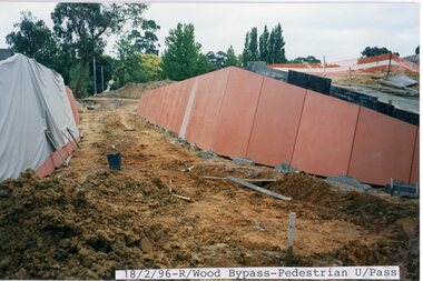 photograph, Eastlink Ringwood Bypass Construction-Ringwood Bypass-Pedestrian Underpass 18/2/96