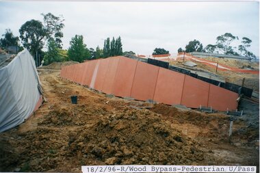 photograph, Eastlink Ringwood Bypass Construction-Ringwood Bypass-Pedestrian Underpass 18/2/96