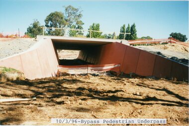 photograph, Eastlink Ringwood Bypass Construction- Bypass-Pedestrian Underpass 10/3/96