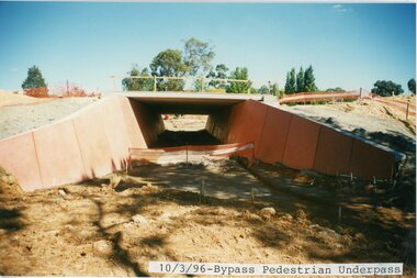 photograph, Eastlink Ringwood Bypass Construction- Bypass-Pedestrian Underpass 10/3/96