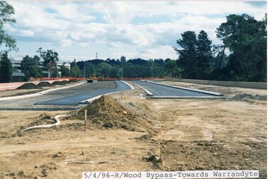 photograph, Eastlink Ringwood Bypass Construction- Ringwood Bypass-Towards Warrandyte Rd 5/4/96