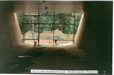 photograph, Eastlink Ringwood Bypass Construction-Pedestrian Underpass-Bypass 14/7/96