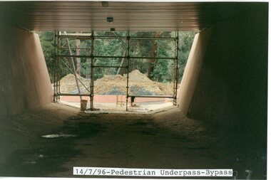 Photograph, Eastlink Ringwood Bypass Construction-Pedestrian Underpass-Bypass 14/7/96