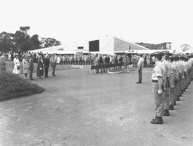 Photograph, Official opening of the Karralyka Centre, Mines Road, Ringwood on 19/4/1980 - Opening Parade and Dignitaries, 19-Apr-80