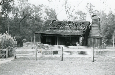 Photograph, Miner’s Hut, Ringwood Lake, after fire 20th September 1991