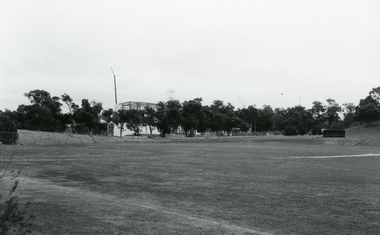 Photograph, Cadbury’s new bulk store, Ringwood from the Alan Robertson sports ground on 26 February 1992