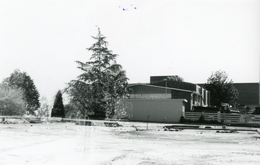 Photograph, Scots Church Hall before demolition, as seen from Warrandyte Road, Ringwood on 12 October 1992