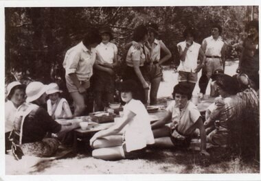 Photograph, Heathmont Guides - Guide camp -Clifford Park,Wonga Park