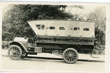 Postcard - Photograph/Postcard, Ringwood- Warrandyte Express - circa 1910's