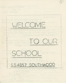 Booklet, Southwood Primary School (Ringwood) 'Welcome to School' booklet, 1965