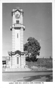Photograph/Postcard, Postcard - Murray Views No.2 - Ringwood Main St and Clocktower in original position