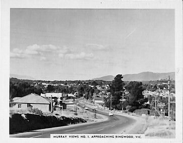 Postcard, Souvenir photograph - Murray Views No.1 - Approaching Ringwood, Vic