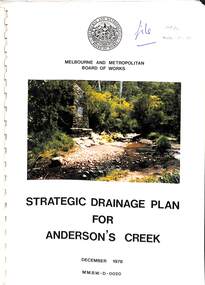 Book, Strategic Drainage Plan For Anderson's Creek, 1978