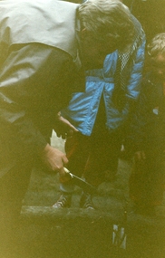 Photograph, Ringwood SS Centenary, Kay Setches planting a rose, August 1989, 1989