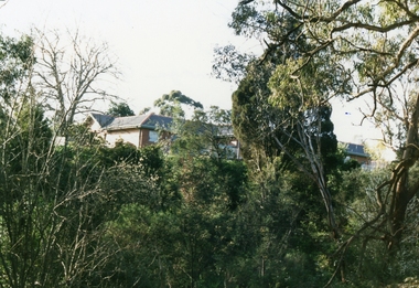 Photograph, Glamorgan Court 10th April 1989 from Mullum Mullum Creek, 1989