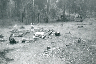Photograph, Ringwood Rifle Range 500 yard mound.  Shooting against Christmas Hills, Unknown date