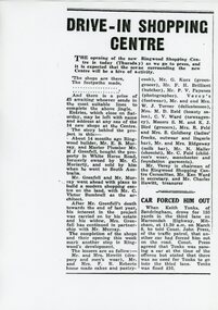 Newspaper cutting, Official opening of the Ringwood Shopping Centre by Sir John Allison - 6th July 1954