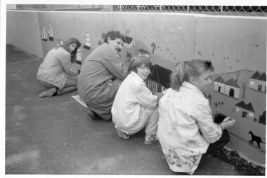Photograph, Ringwood Primary School Centenary -1989 - Painting Centenary Wall