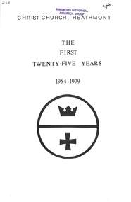 Book, Verna M. Adams, Christ Church Heathmont - The First Twenty-Five Years, 1954-1979, 1980