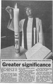 Newspaper - Clippings, Reverend Hilary Roath, St. Paul's Anglican Church, Ringwood - 1993, 1993
