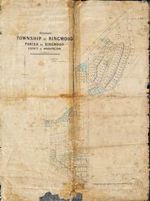 Map, Allotments - Township of Ringwood - Parish of Ringwood - County of Mornington - 1886, 1886