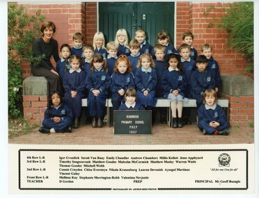 Photograph, Ringwood Primary School - Prep grade students- 1997