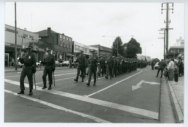 Photograph, Freedom of the City of Ringwood parade -1990. 7th Field Engineers Regiment of The Royal Australian Engineers