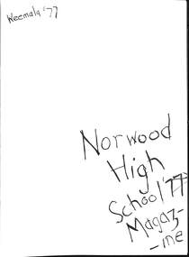 Magazine - Yearbook for Norwood High School/Secondary College, North Ringwood, Victoria, Weemala 1977