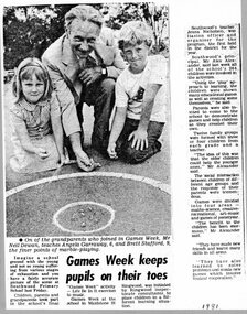 Newspaper - Newspaper Clipping, Southwood Primary School, Ringwood - "Games Week Keeps Pupils on Their Toes"