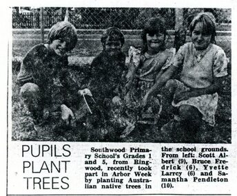 Newspaper - Newspaper Clipping, Southwood Primary School - article from the Ringwood and Croydon Mail, April, 1984