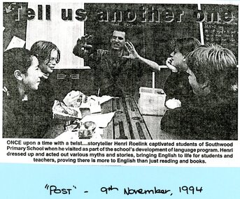 Newspaper - Newspaper Clipping, Southwood Primary School - article from The Post, 9th Novemeber, 1994