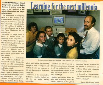 Newspaper - Newspaper Clipping, Southwood Primary School - article about new computers