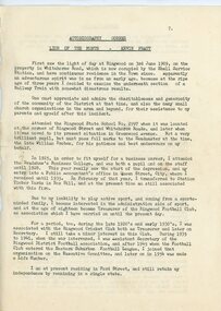 Document, Lion of the month - Kevin Pratt. Ringwood 1968