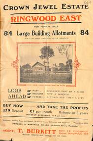 Flyer, Subdivisional Land Sale Brochure, Crown Jewel Estate, Ringwood East, Vic. - c.1925