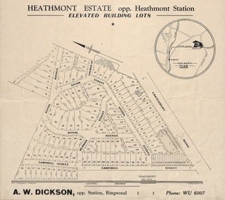 Flyer, Land Sale Brochure, Heathmont Estate, Vic. - circa 1960