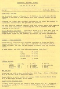 Document - Newsletters, Southwood News 1985 - Southwood Primary School newsletters from 1985