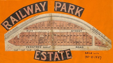 Flyer, Subdivision sale poster - Railway Park Estate, Ringwood, Victoria - 1887