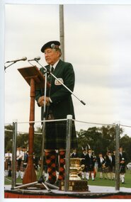 Photograph, Ringwood Highland Games -1998.Opening by Sir Rupert Hamer