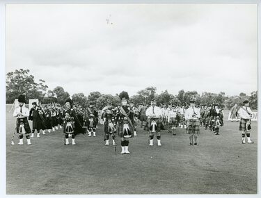 Photograph, Ringwood Highland Games -1998. Massed Bands