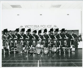 Photograph, Ringwood Highland Games -1998. Victoria Police Highland Pipe Band