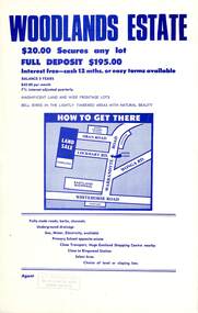 Flyer, Land Sale Advertisement - Woodlands Estate, North Ringwood, Victoria - circa 1970