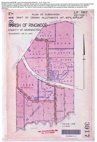 Document, Sale of Land Act documents - Part of Crown Allotments 14A, 40A, 40B & 4C, Parish of Ringwood - 1895