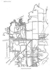 Document - Extract from book "Bush Town to City" (Croydon, Victoria), Severance from the Shire of Lillydale 1952-1961