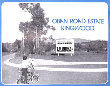 Flyer, Land Sale Advertisement, Oban Road Estate, Ringwood, Vic. - 1974