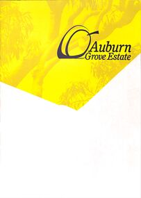 Pamphlet - Land Sale Brochure, Auburn Grove Estate Ringwood East - circa 2012
