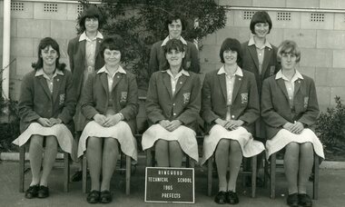 Photograph - Group, Ringwood Technical School 1965 Female Prefects, c 1965