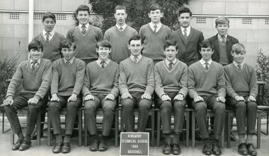 Photograph - Group, Ringwood Technical School 1966 Baseball Team, c 1966
