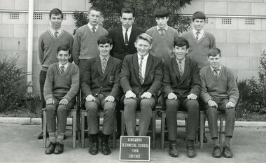 Photograph - Group, Ringwood Technical School 1966 Cricket Team, c 1966
