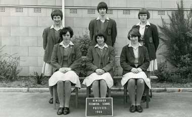 Photograph - Group, Ringwood Technical School 1966 Female Prefects, c 1966